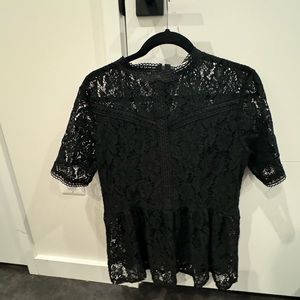 NWT Black Lace top size L
